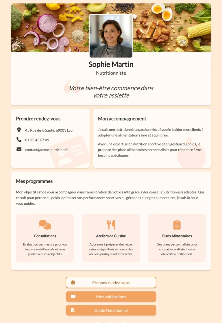 Profil Pro en Ligne, démo 2 - Kaya Studio