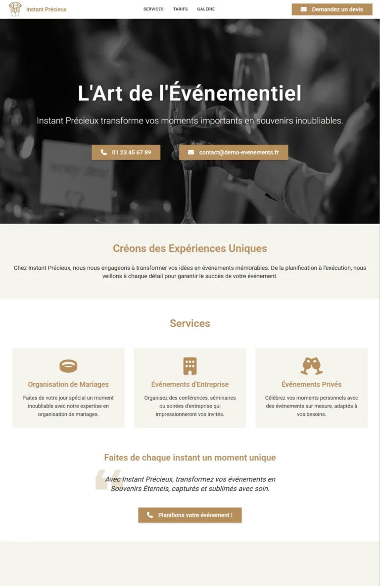 Vitrine Web Complète, démo 2 - Kaya Studio