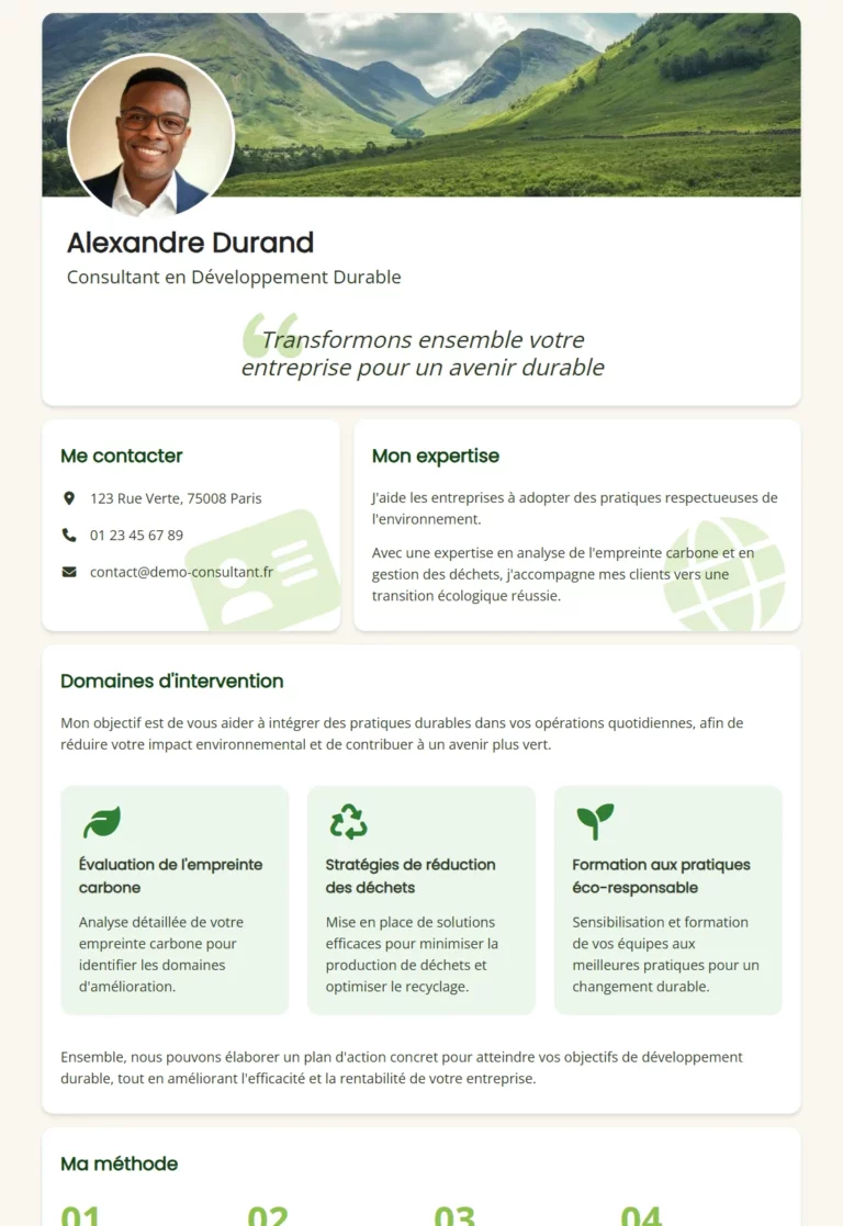 Profil Pro en Ligne, démo 1 - Kaya Studio
