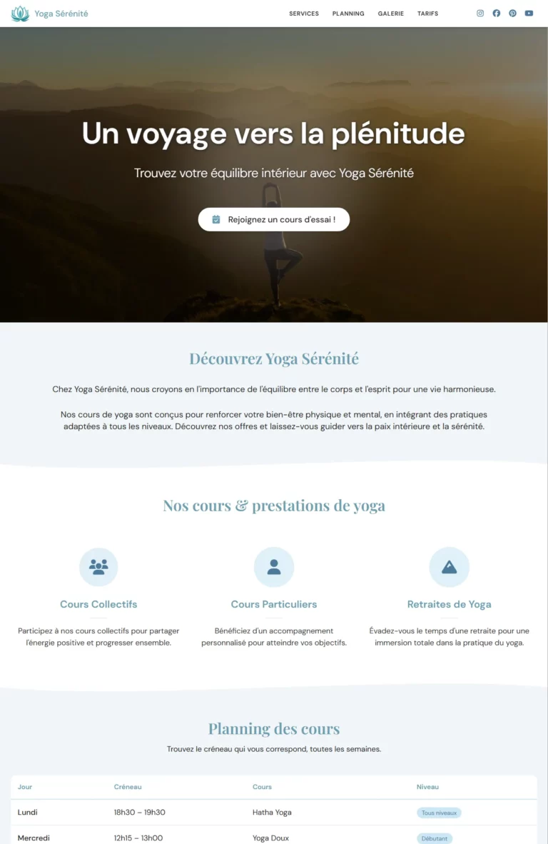 Vitrine Web Complète, démo 1 - Kaya Studio